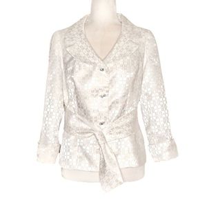 Nicolette ivory satin blazer